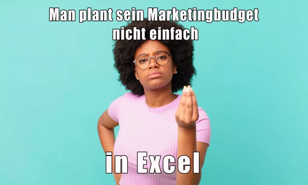 Meme "Man plant sein Marketingbudget nicht einfach in Excel"